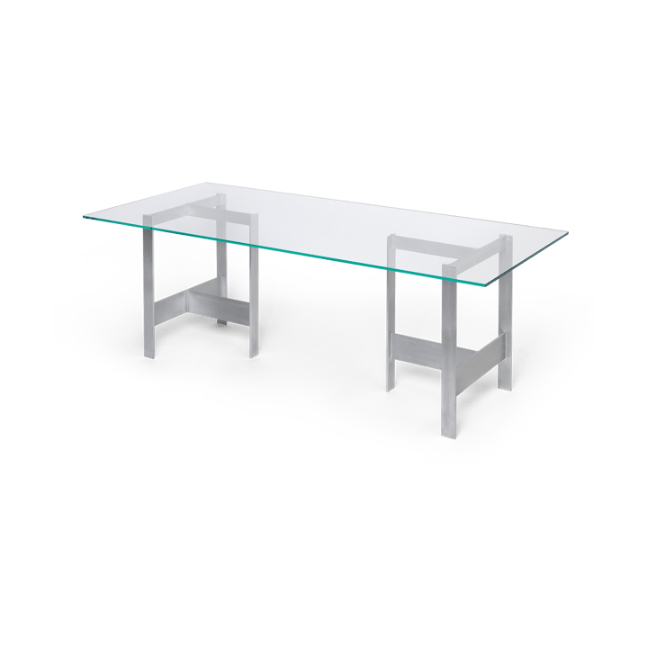 Mesa de comedor Lager 90x200 cm - Glass-aluminium - Ferm Living