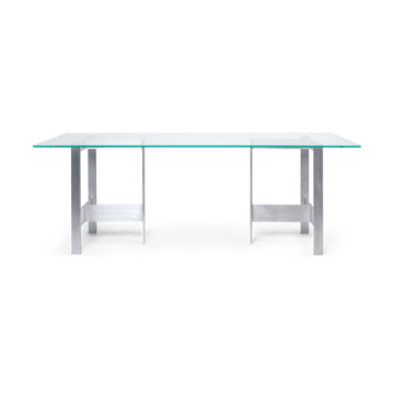 Mesa de comedor Lager 90x200 cm - Glass-aluminium - Ferm Living