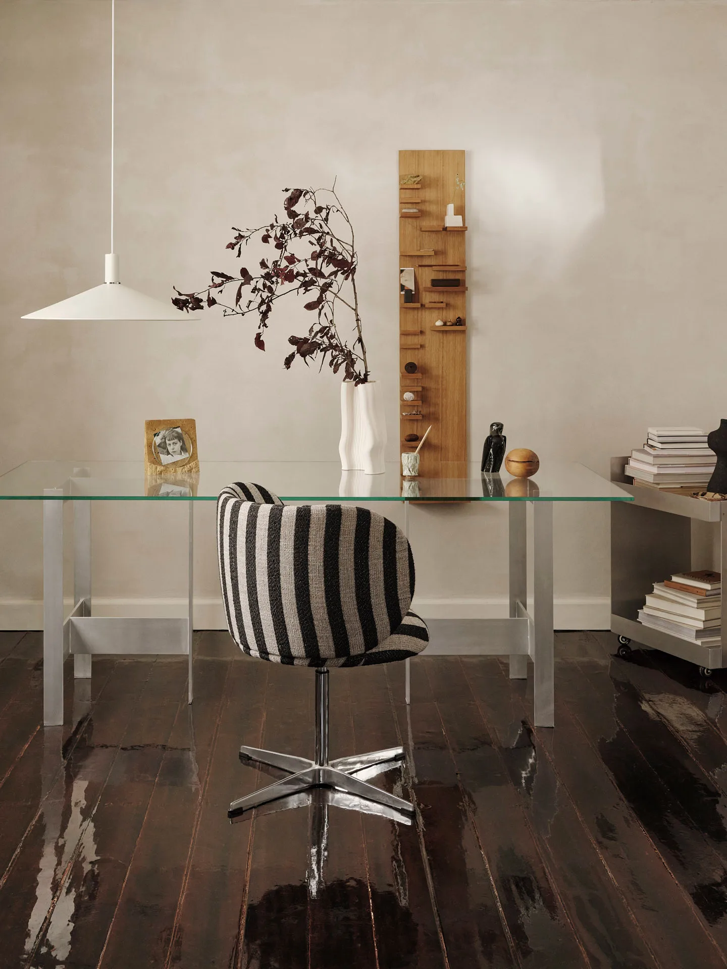 Mesa de comedor Lager 90x200 cm, Glass-aluminium Ferm Living