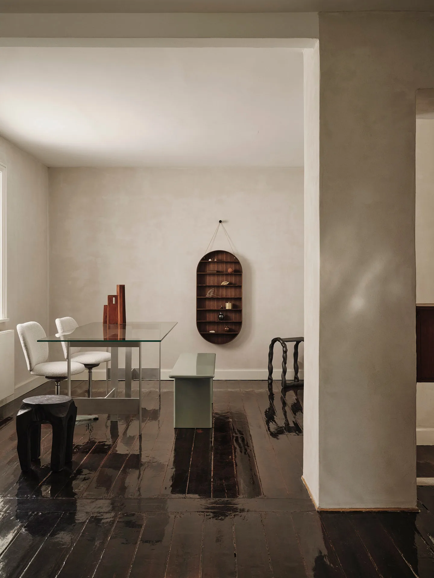 Mesa de comedor Lager 90x200 cm, Glass-aluminium Ferm Living