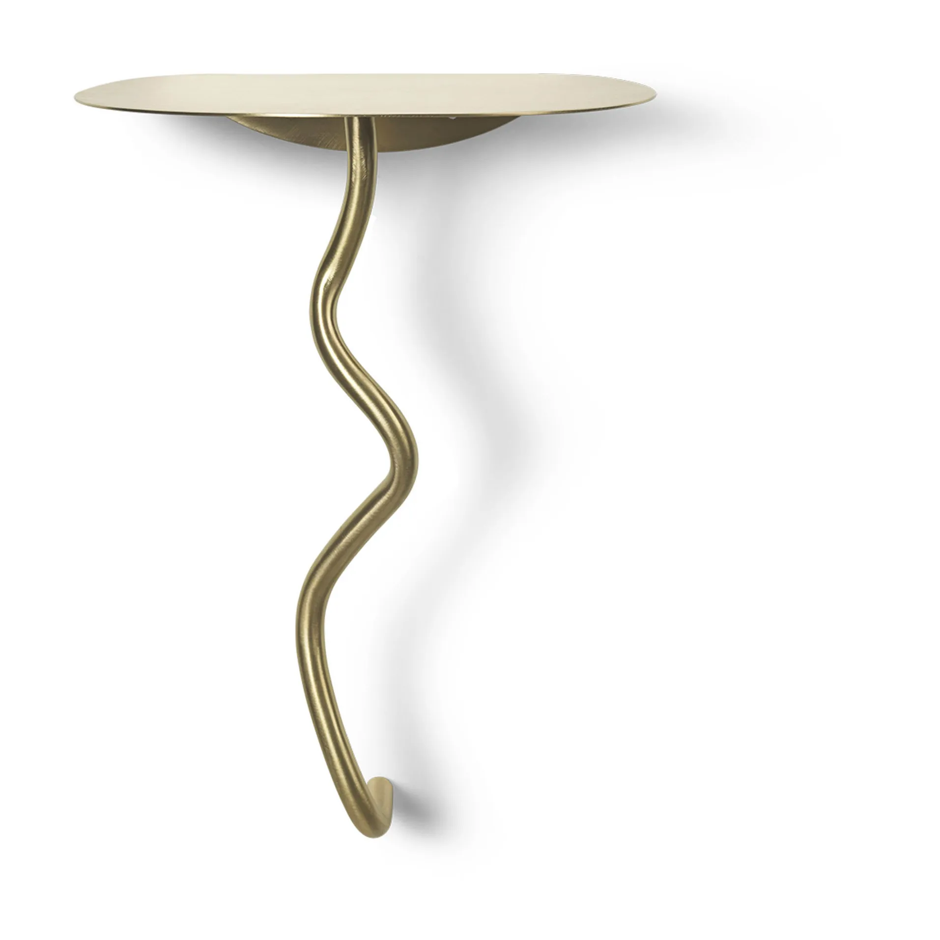 Mesa de pared Curvature, Brass Ferm Living
