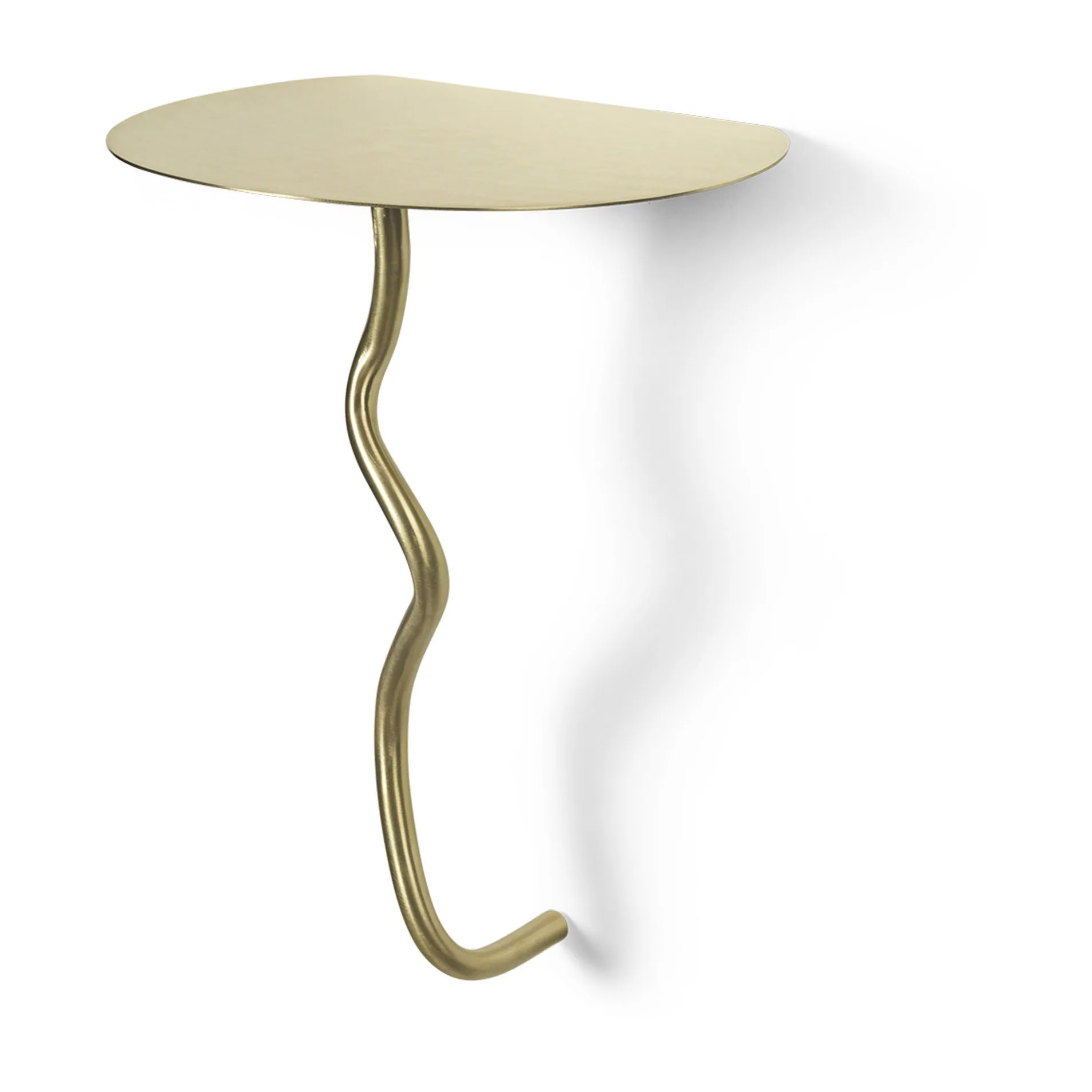 Mesa de pared Curvature, Brass Ferm Living