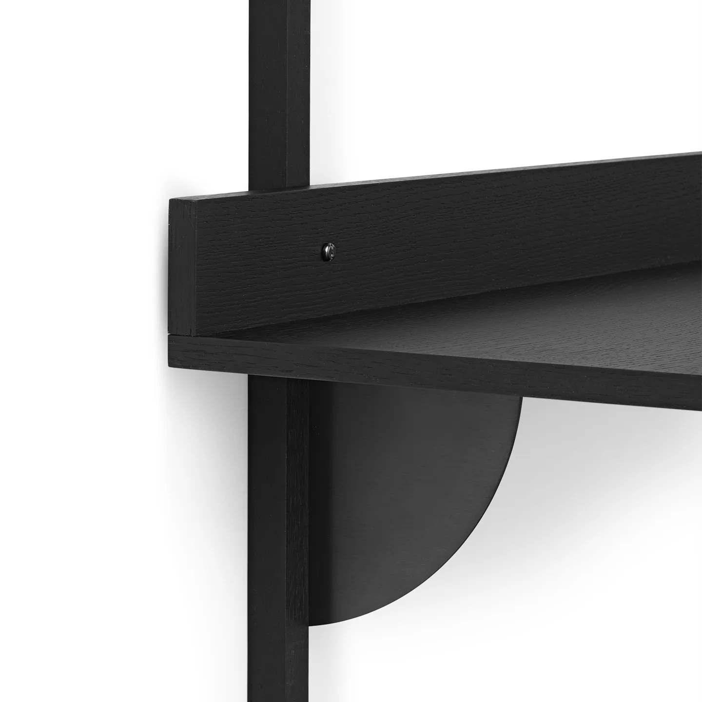 Mesa escritorio Sector, Black ash-black brass Ferm Living