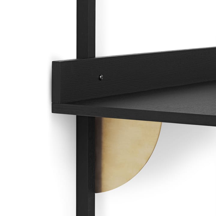 Mesa escritorio Sector, Black ash-brass Ferm Living