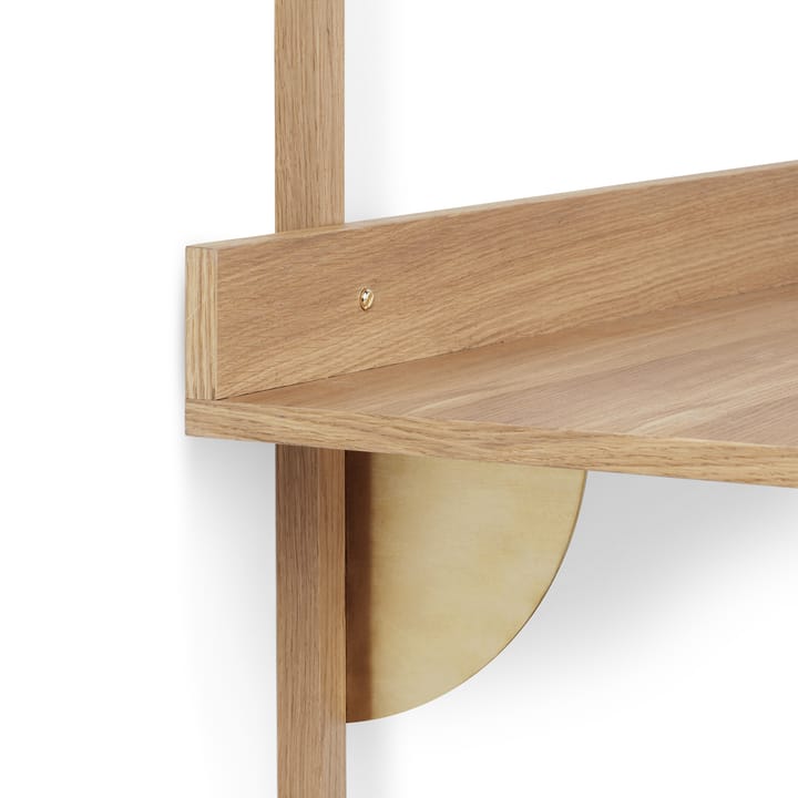 Mesa escritorio Sector, Oak-brass Ferm Living