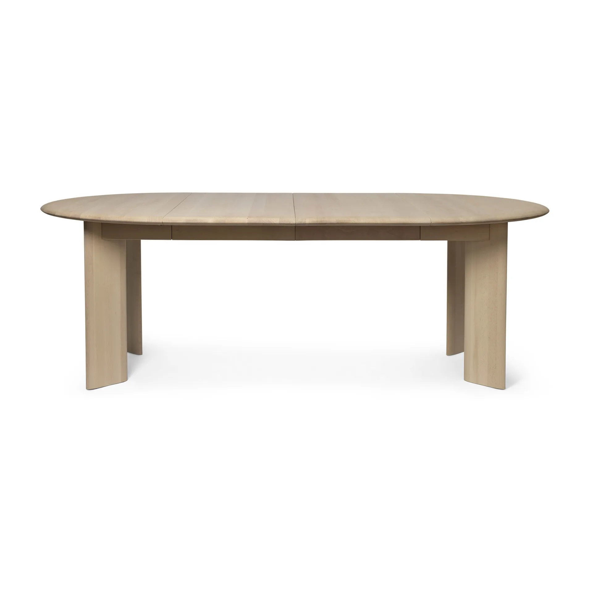 Mesa extensible Bevel incl. 2 tableros de extensión, White Oiled Beech Ferm Living