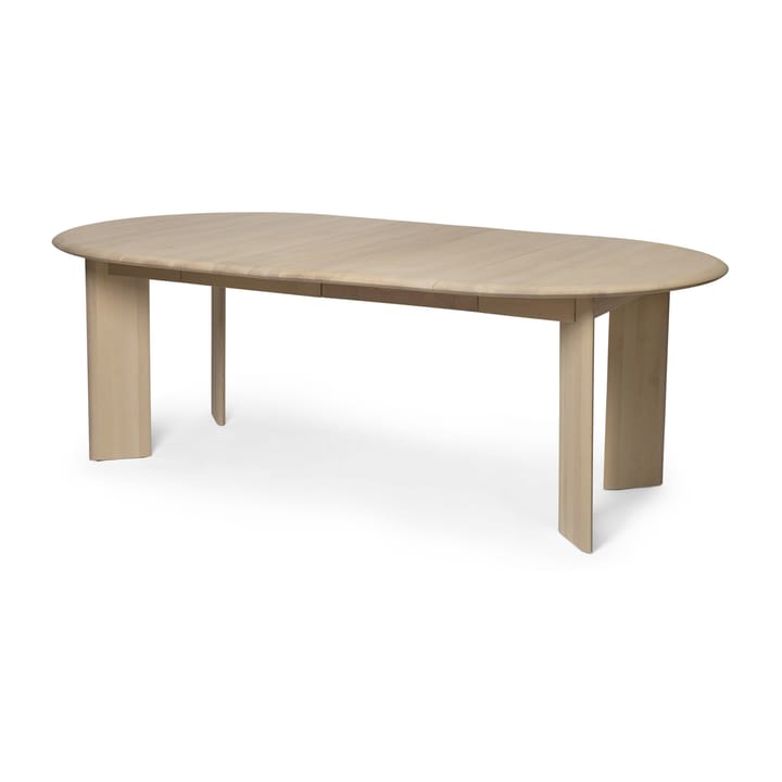 Mesa extensible Bevel incl. 2 tableros de extensión, White Oiled Beech Ferm Living