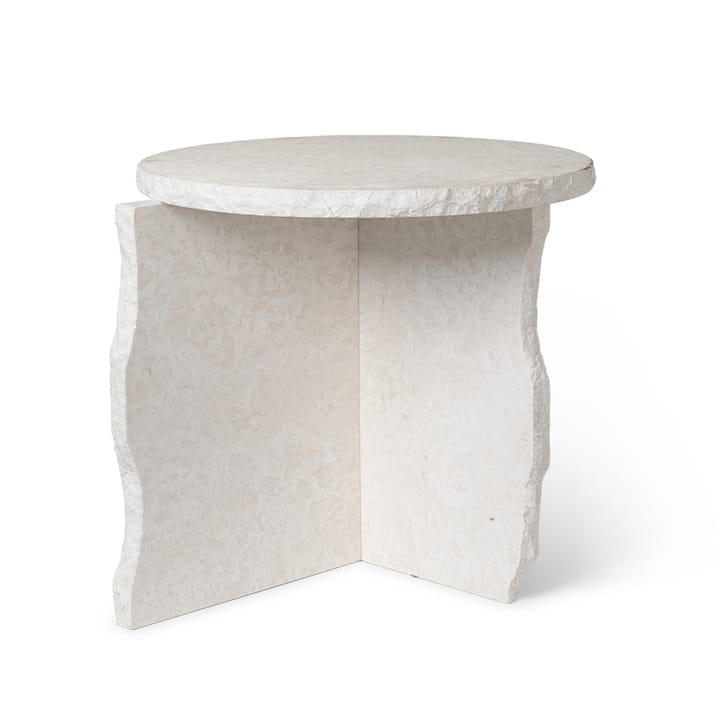 Mesa Mineral Sculptural Ø52 cm - Bianco Curia - Ferm Living