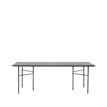 Mesa Mingle - Oak black, 210cm, patas metálicas negras - Ferm Living