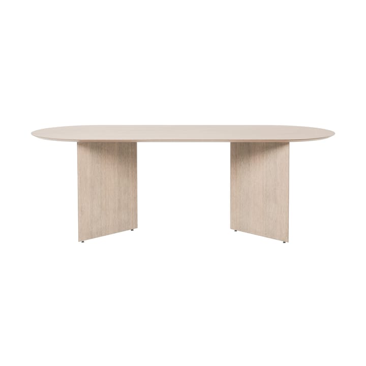 Mesa ovalada Mingle, Oak natural veneer, patas en ángulo Ferm Living