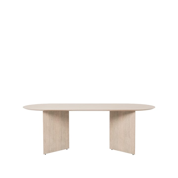 Mesa ovalada Mingle - Oak natural veneer, patas en ángulo - Ferm LIVING