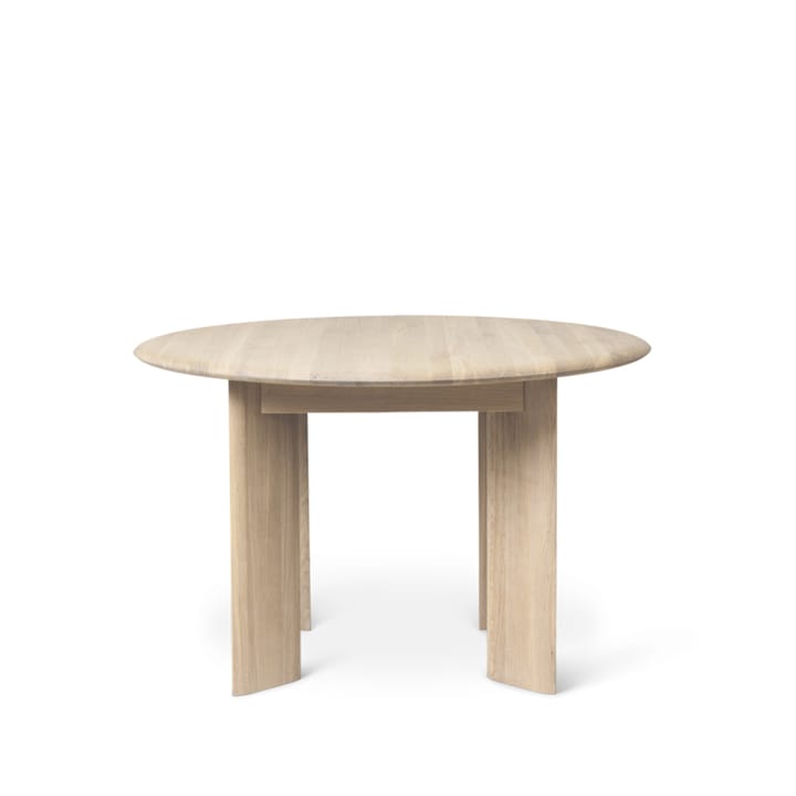 Mesa redonda de comedor biselada, Oak white oiled Ferm Living