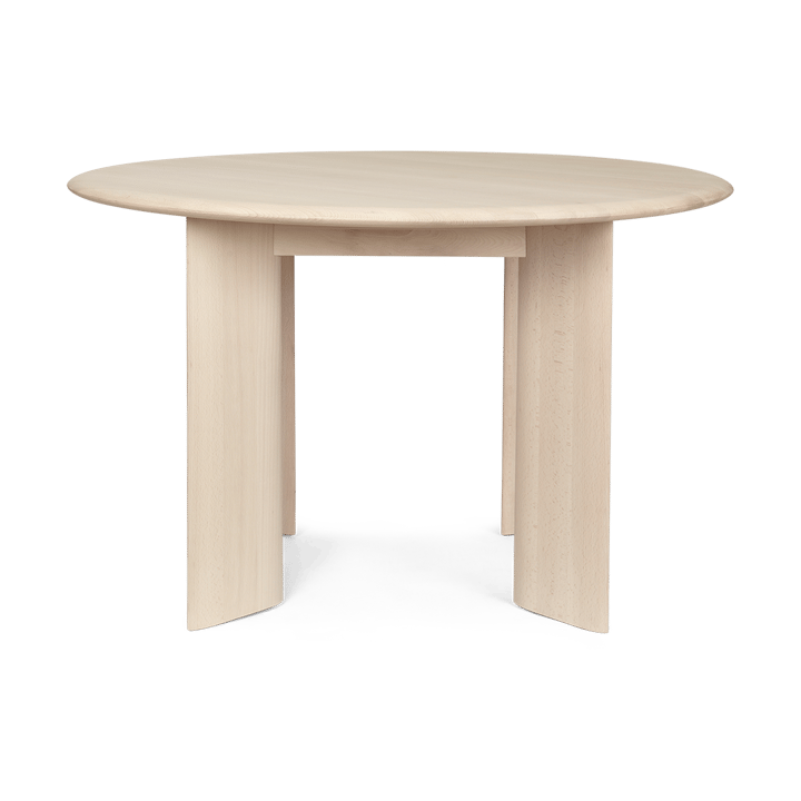 Mesa redonda de comedor biselada - Roble blanco aceitado, Ø117 cm - Ferm LIVING