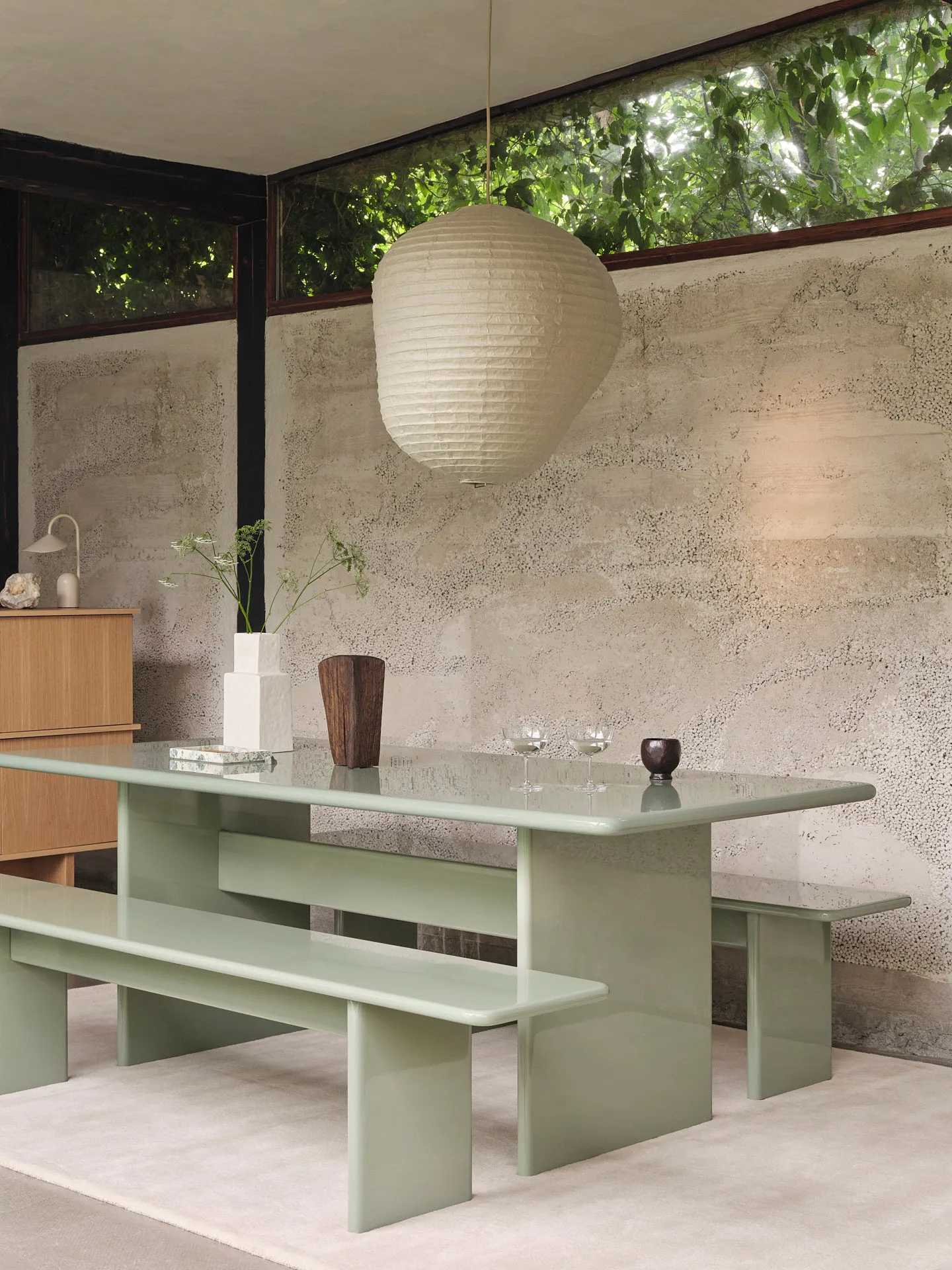 Mesa Rink small 200x90x74 cm, Tea green Ferm Living