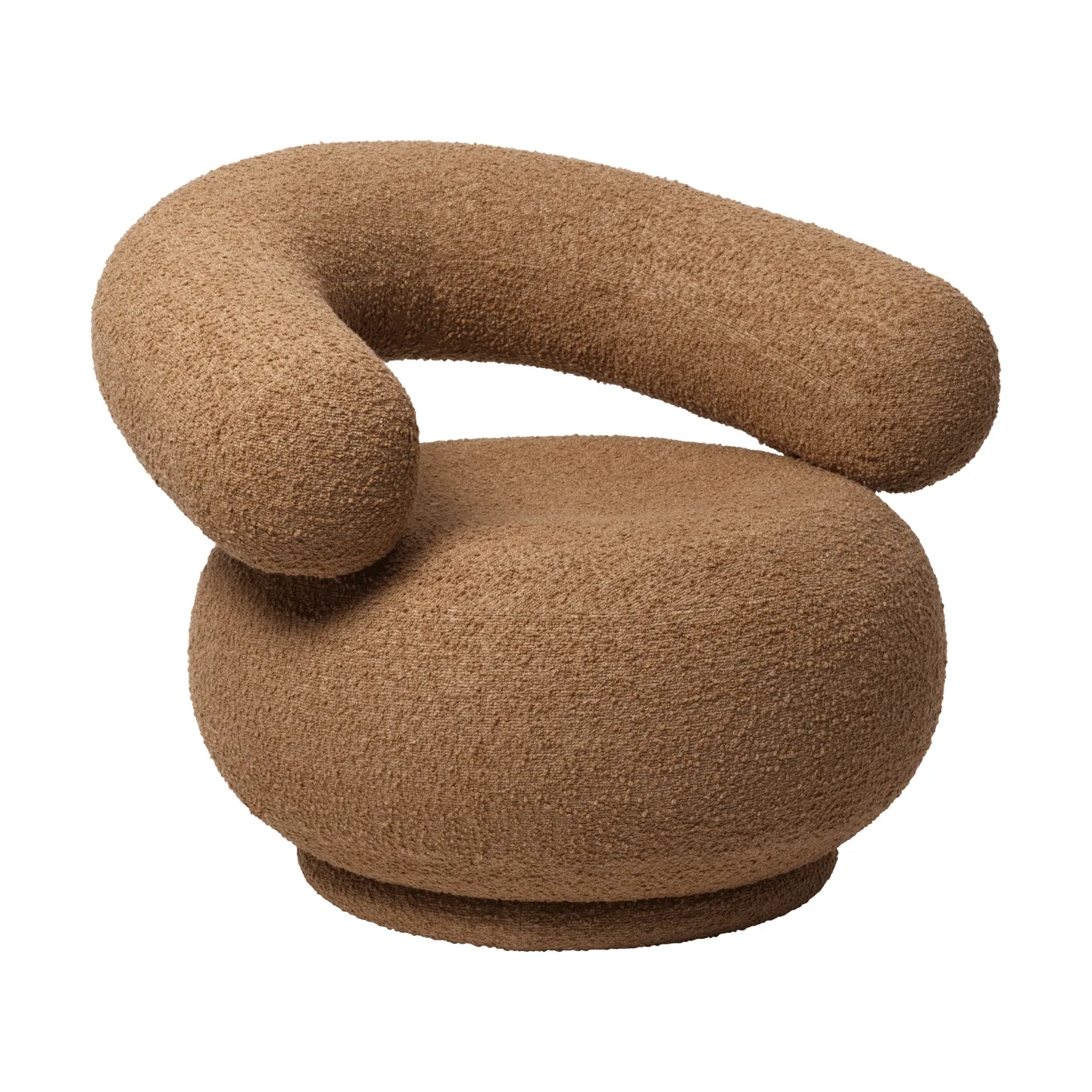 Orbo Lounge chair, Raw bouclé - Tan Ferm Living