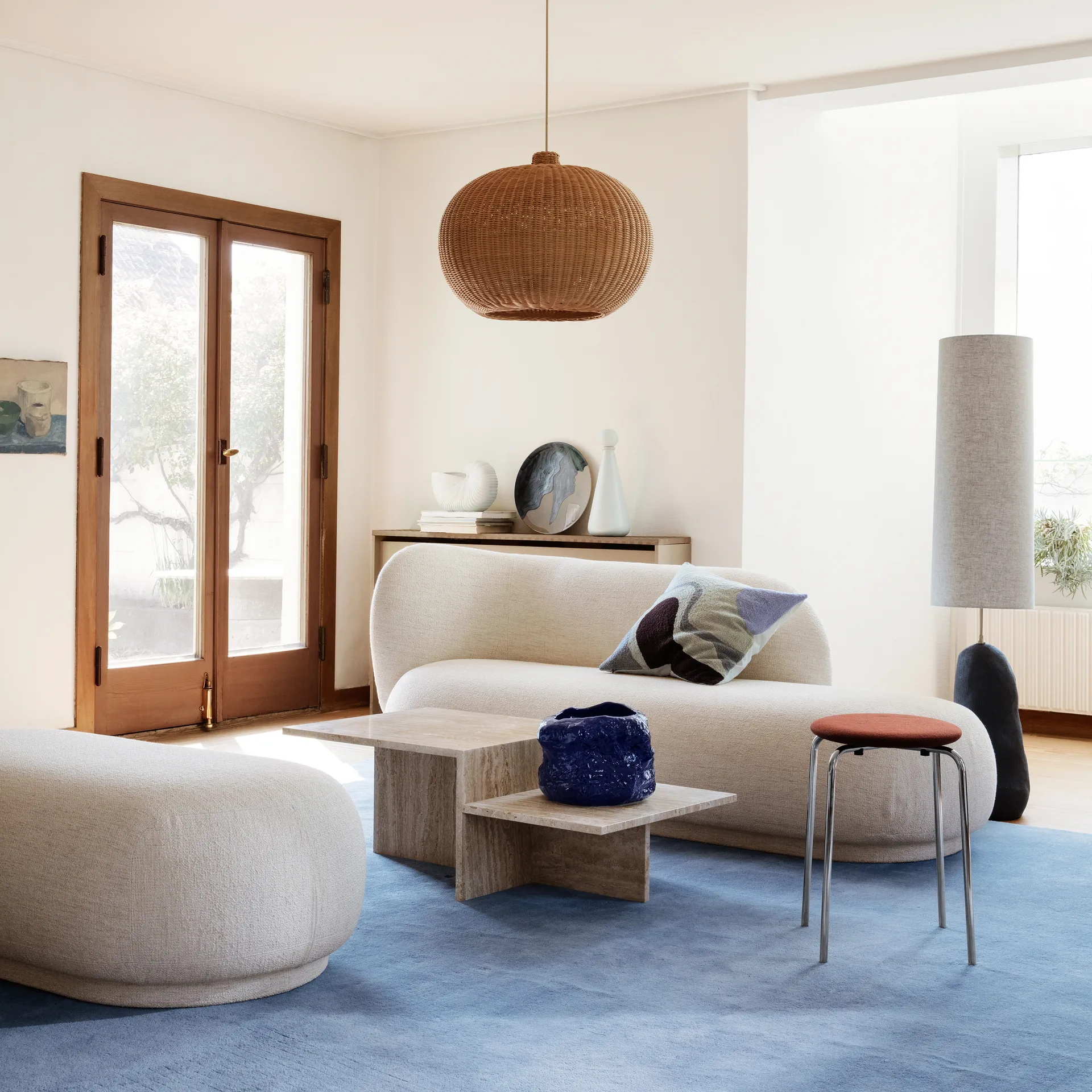 Ottoman Rico, Bouclé offwhite Ferm Living