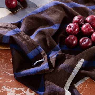 Paño de cocina Hale 50x70 cm - Chocolate-bright blue - Ferm Living