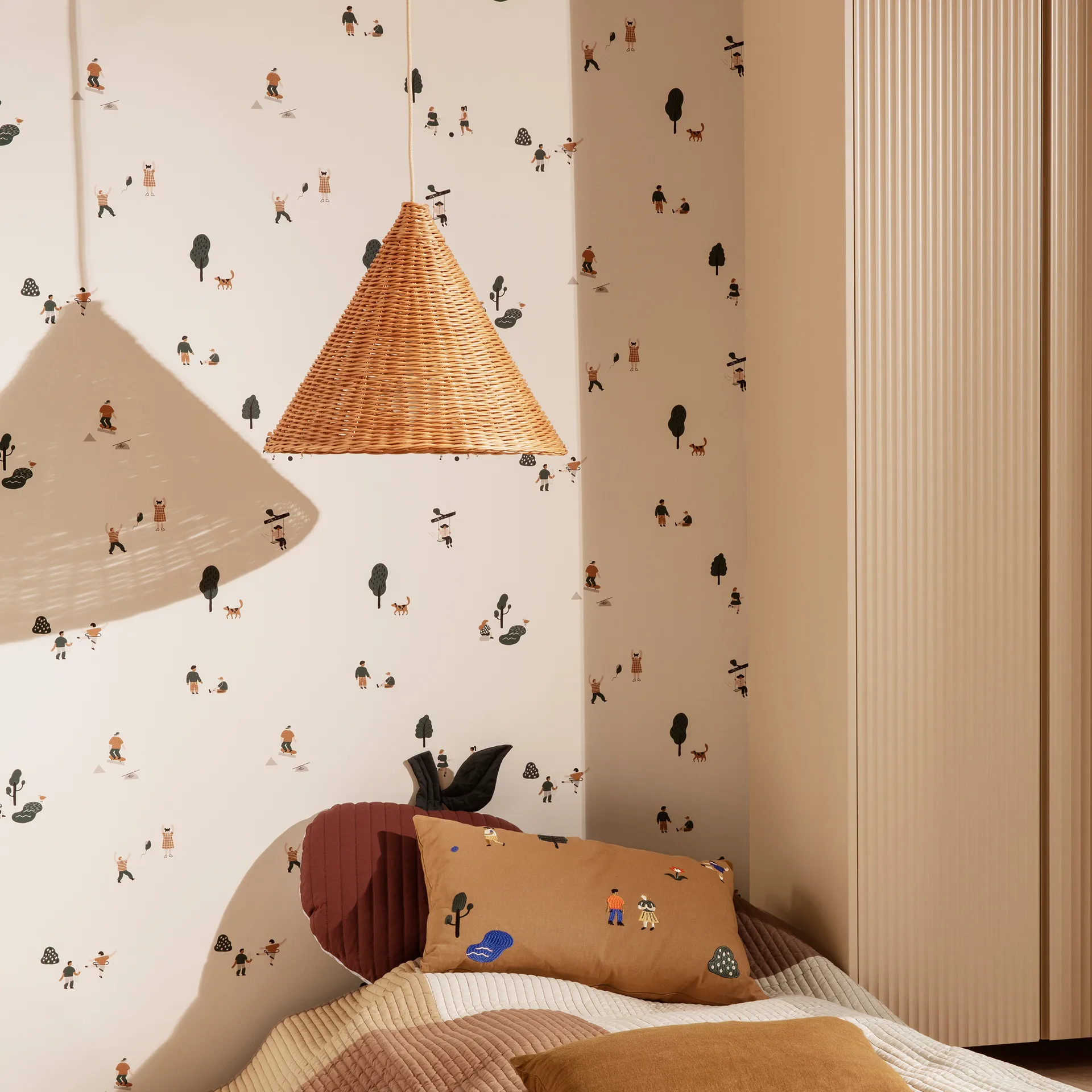 Pantalla de lámpara Dou Ø45 cm, Natural Ferm Living