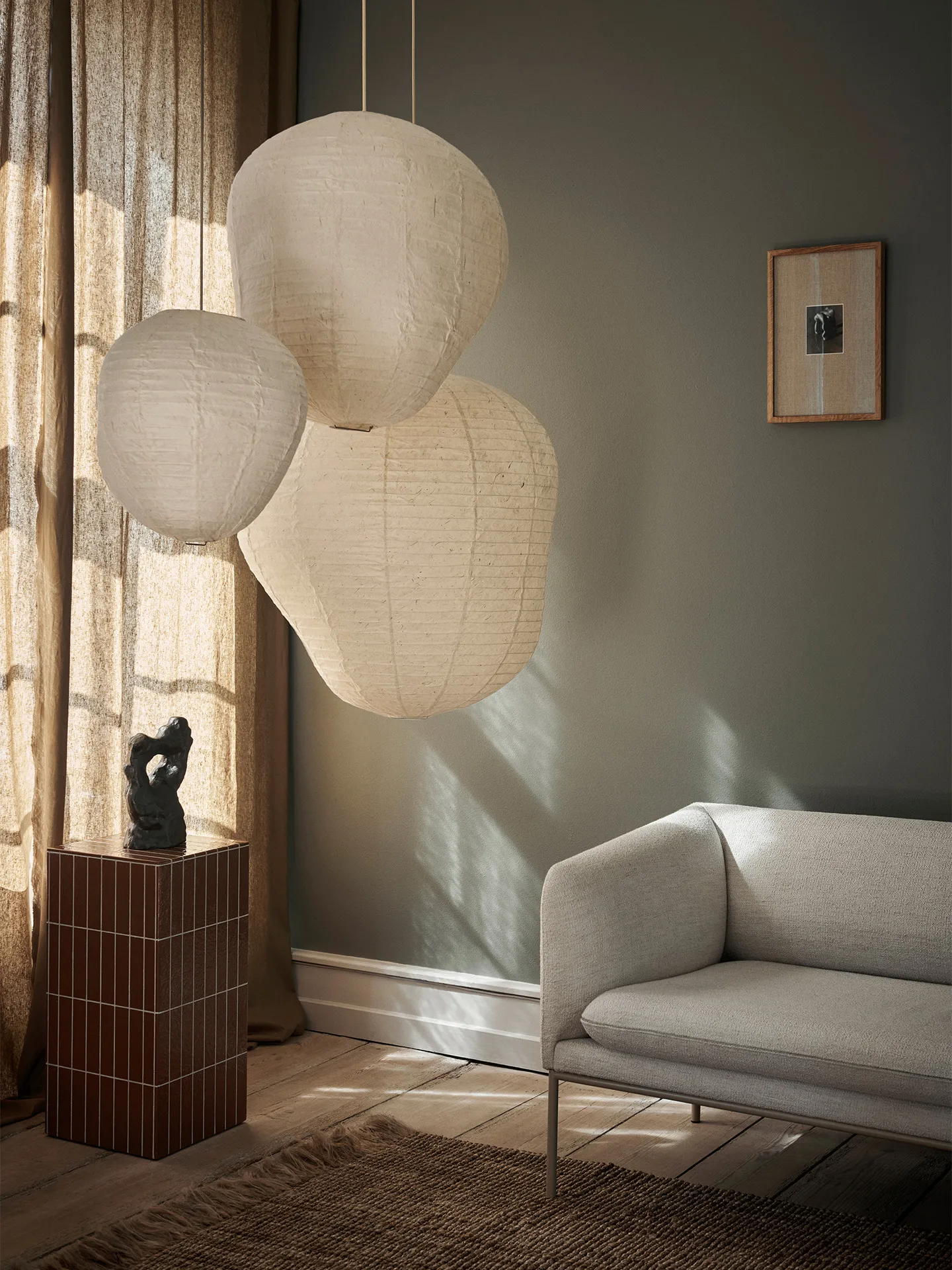 Pantalla de lámpara Kurbis, 40 cm, Natural Ferm Living