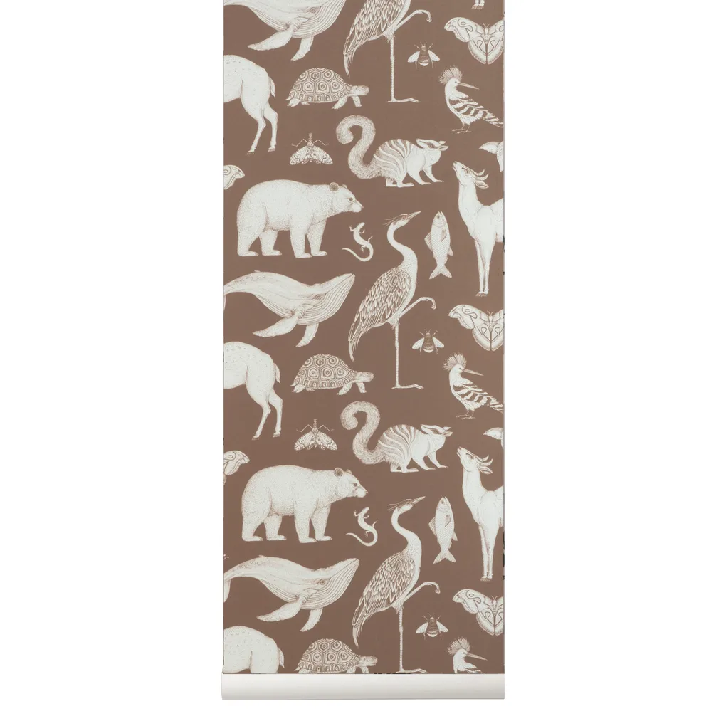 Papel pintado Katie Scott Animals | Ferm Living | Tienda online