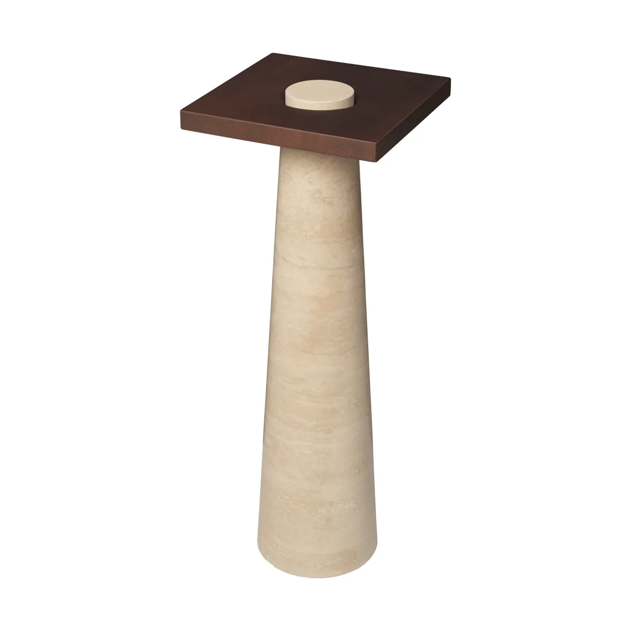 Pedestal Grova, Travertine, 30x30x80 cm Ferm Living