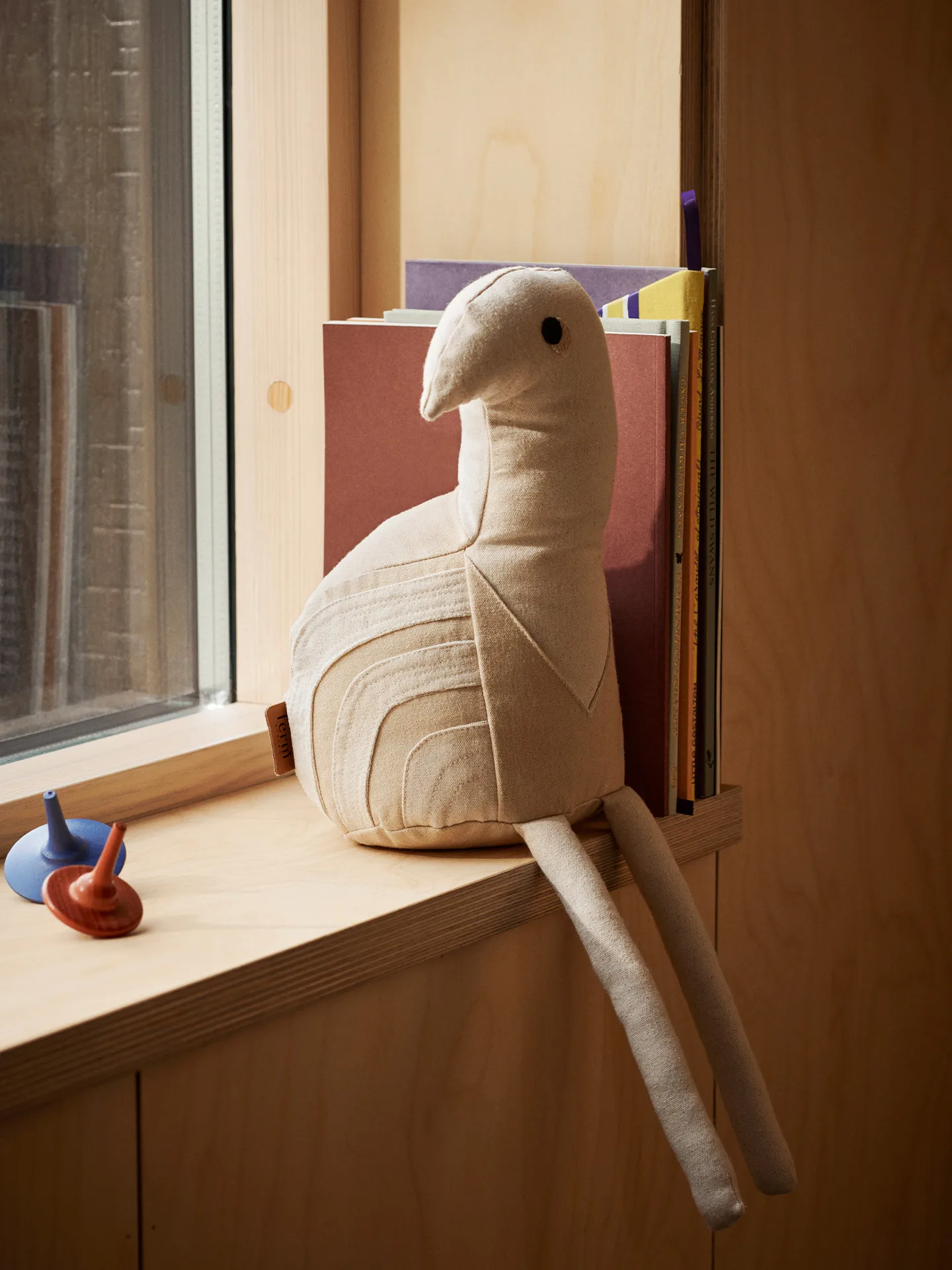Peluche Birdy Teddy, Natural-Blanco roto Ferm Living