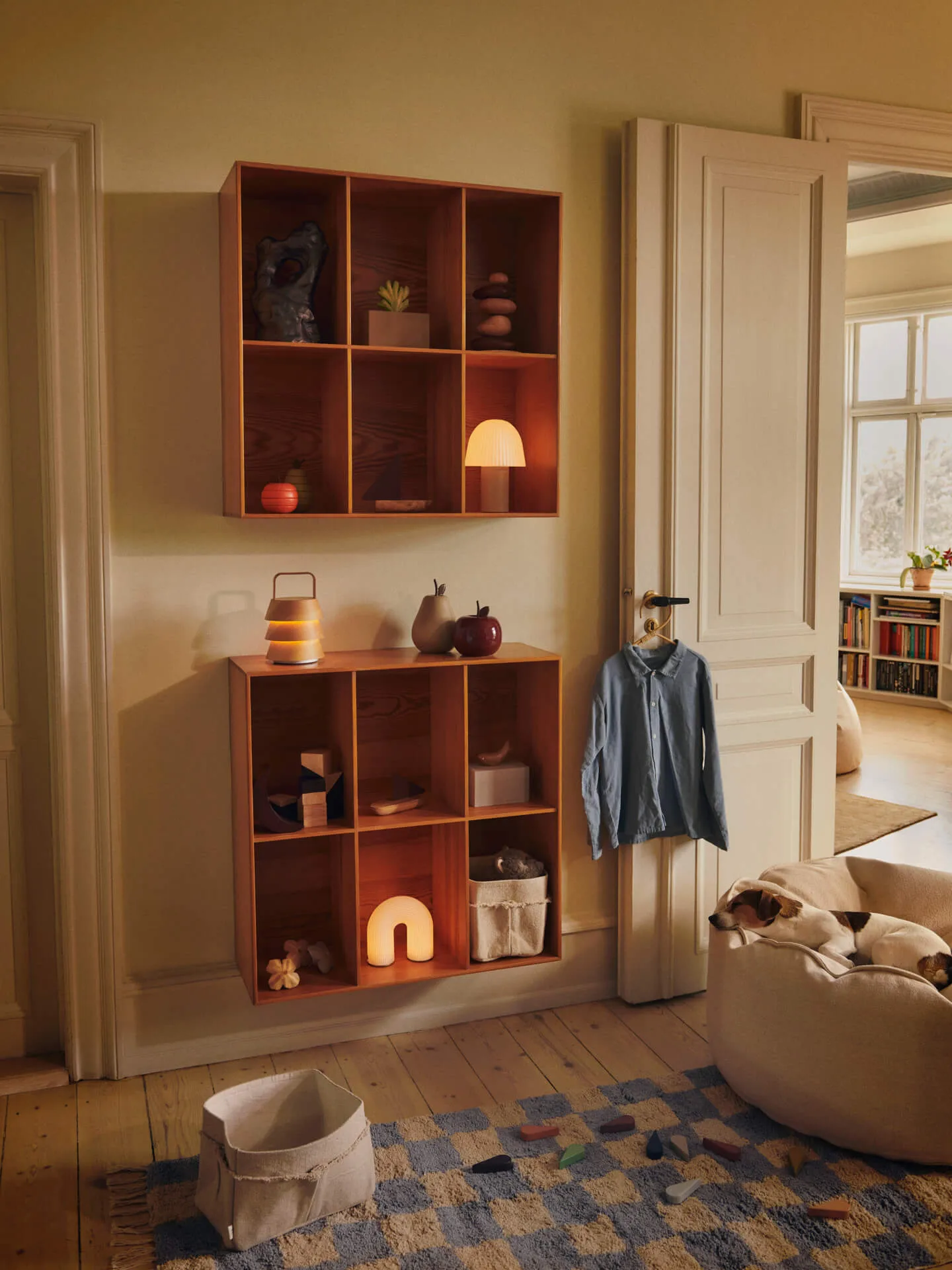 Perchas Wavi 3-pack, Natural Ferm Living