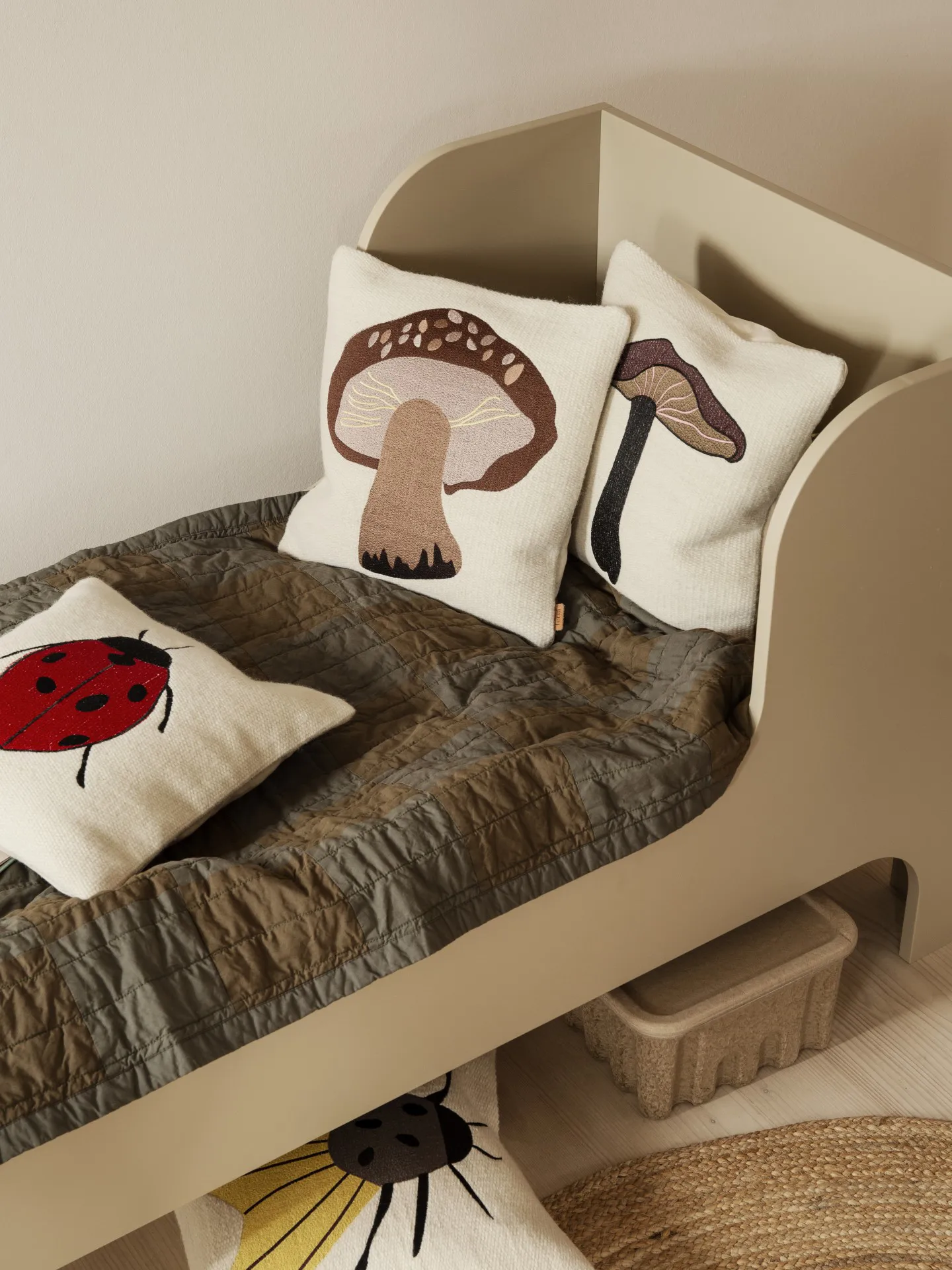 Plaid Duo quiltad 90x187 cm, Green Tonal Ferm Living