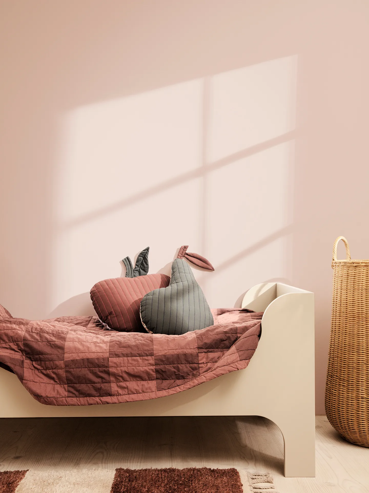 Plaid Duo quiltad 90x187 cm, Red Brown Tonal Ferm Living