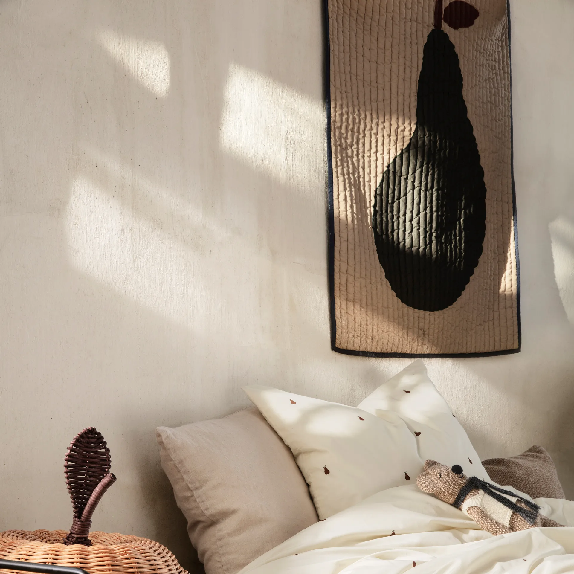 Plaid Pear 80x110 cm, Sand-verde oscuro Ferm Living