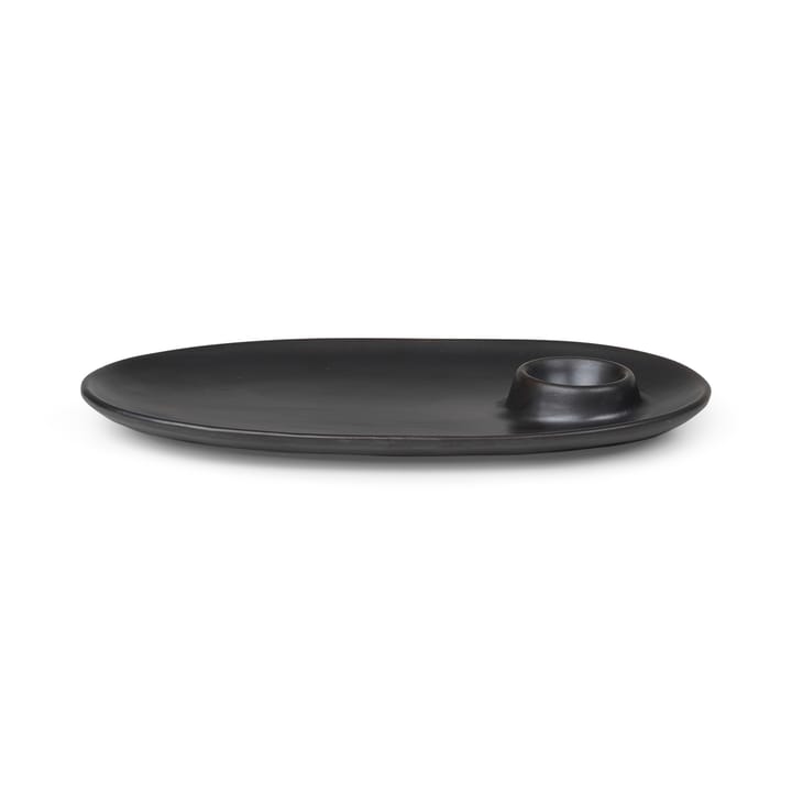 Plato de desayuno Flow 14x23,5 cm - Black - Ferm Living