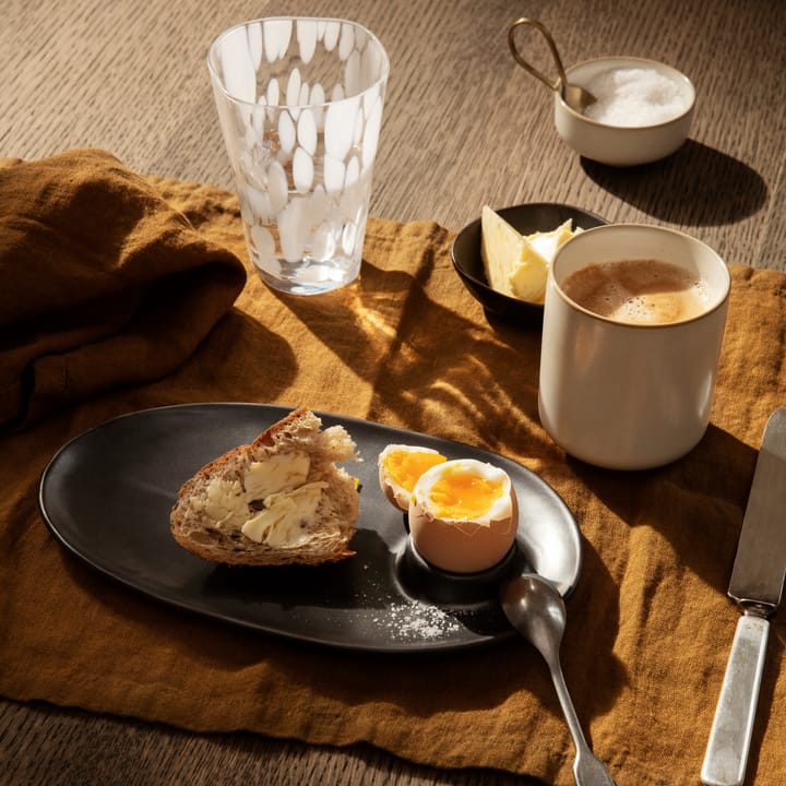 Plato de desayuno Flow 14x23,5 cm, Black Ferm Living