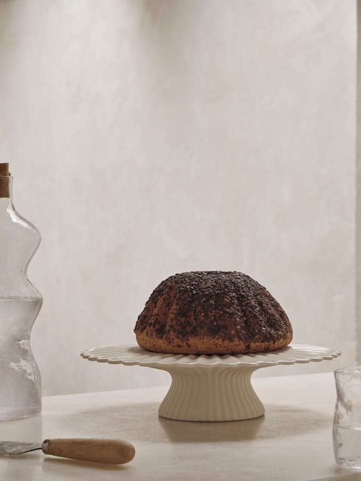 Plato de tarta Fountain Ø31 cm, Off white Ferm Living