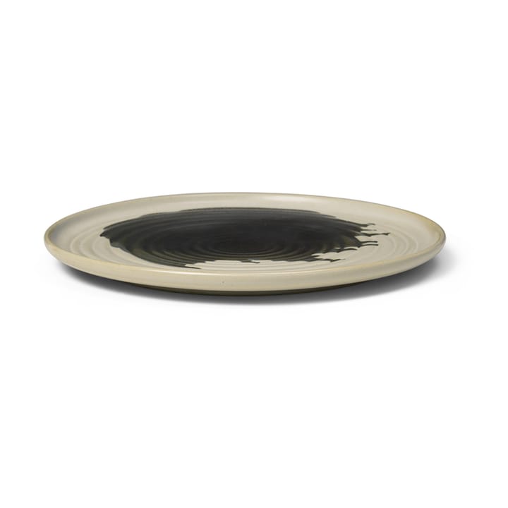 Plato Omhu ⌀26,5 cm, off white-charcoal Ferm Living