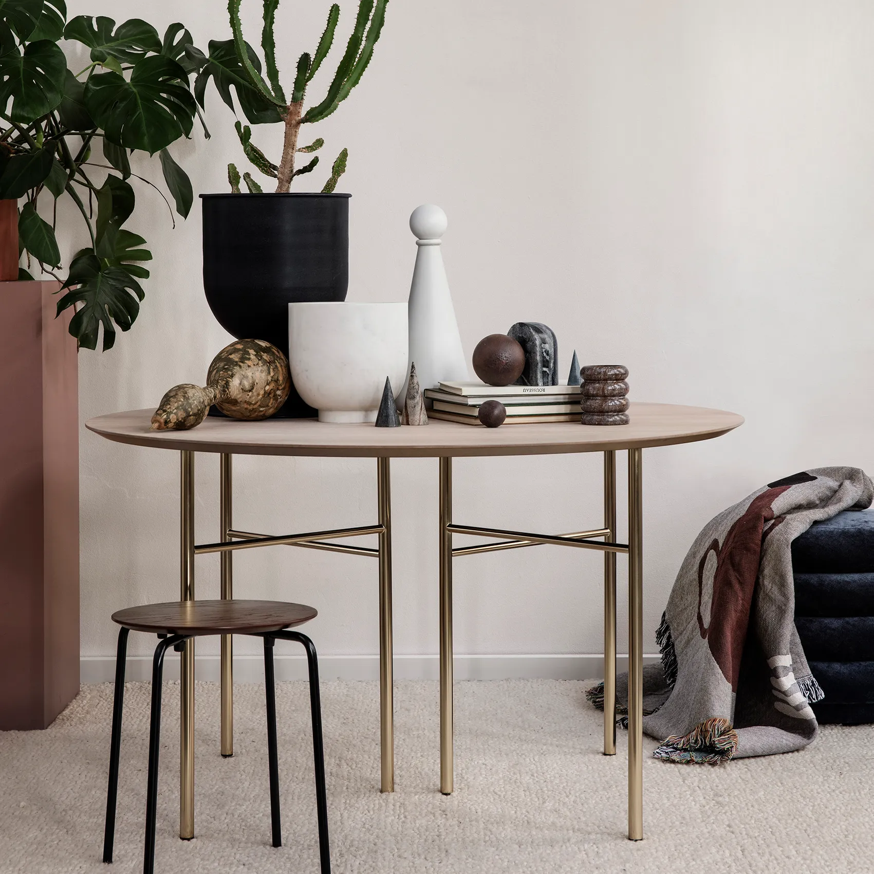 Portacepillos de dientes Bendum, mármol marrón Ferm Living