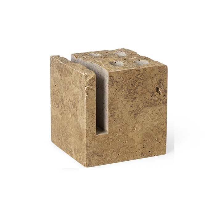 Portalápices Klint 9x9 cm - Beige travertin - ferm LIVING