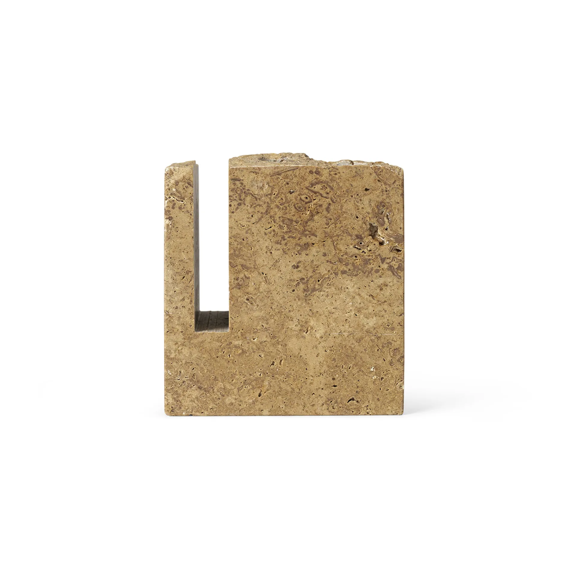 Portalápices Klint 9x9 cm, Beige travertin Ferm Living