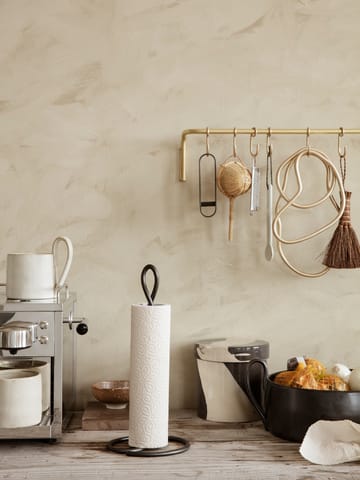 Portarrollos de papel cocina Curvature - negro latón - Ferm Living