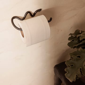 Portarrollos para papel higiénico Curvature - latón negro - Ferm Living