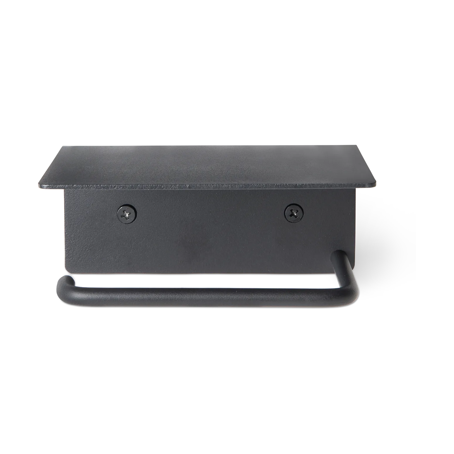 Portarrollos para papel higiénico Dora con estante, Black Ferm Living