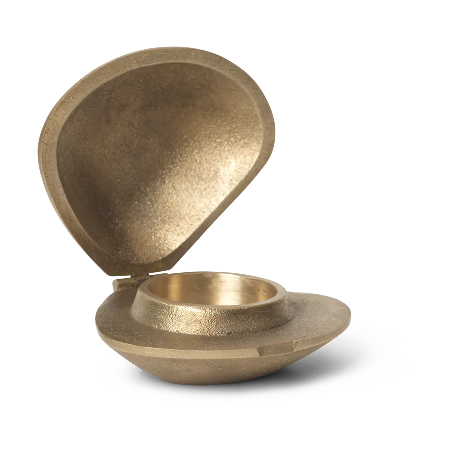 Portavelas Clam, Latón Ferm Living