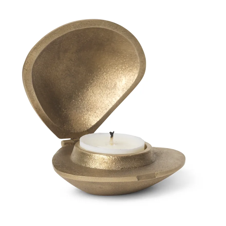 Portavelas Clam, Latón Ferm Living