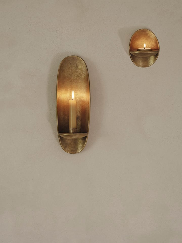 Portavelas de pared Agapé, Brass finish Ferm Living