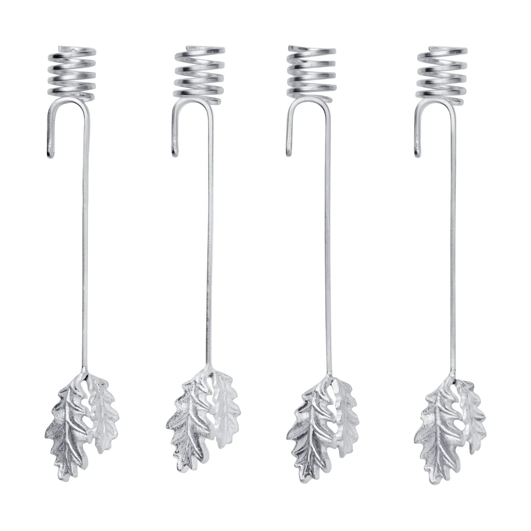 Portavelas Oak leaf christmas tree 4-pack, Plata Ferm Living