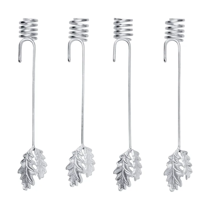 Portavelas Oak leaf christmas tree 4-pack - Plata - Ferm Living