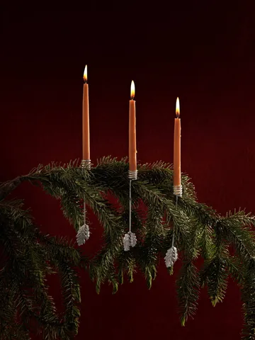 Portavelas Oak leaf christmas tree 4-pack - Plata - Ferm Living