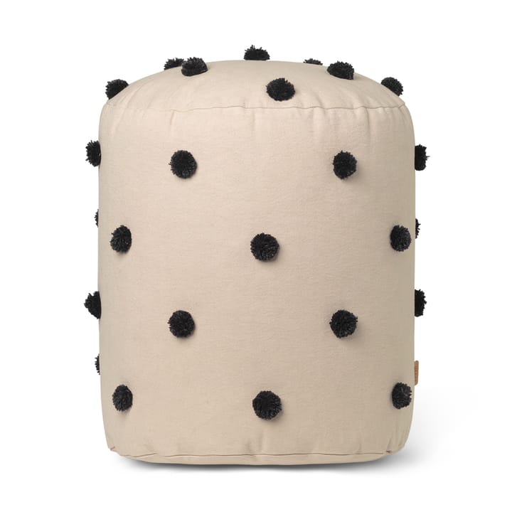 Puff Dot Ø39 cm - Sand-black - Ferm LIVING