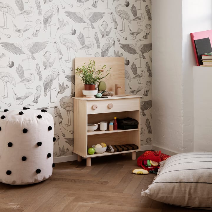 Puff Dot Ø39 cm, Sand-black Ferm Living