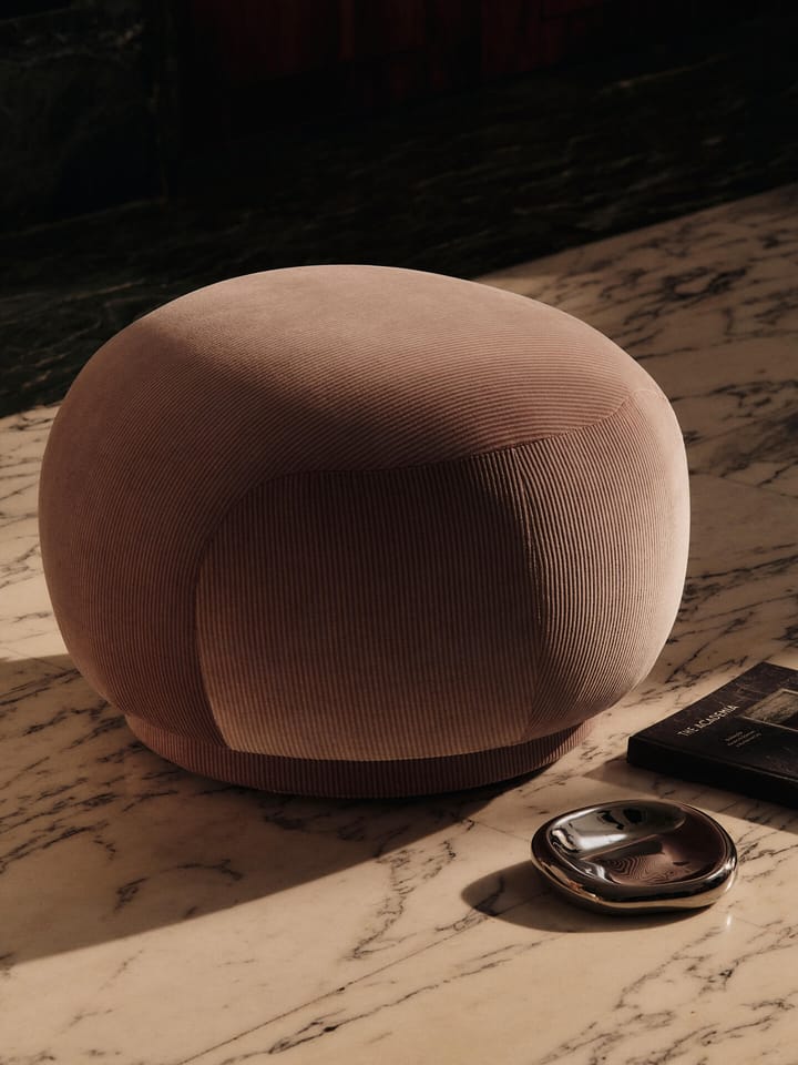 Puff Rico pouf, Devoré Velvet-blush Ferm Living