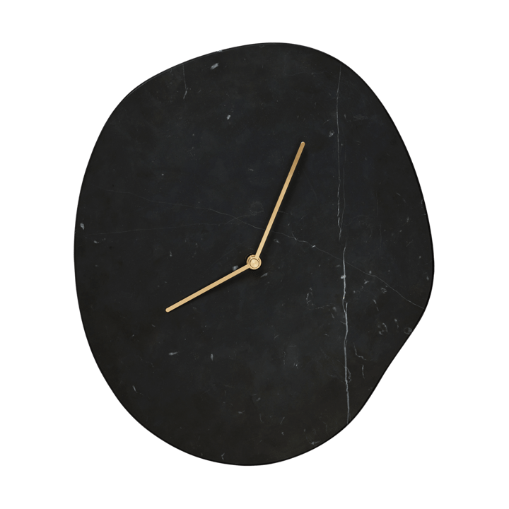 Reloj de pared Melt 28x33 cm - Black marble - Ferm Living